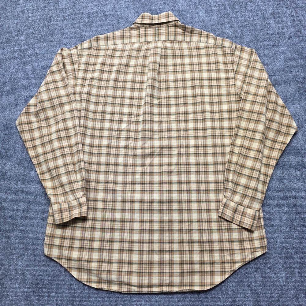 Ralph Lauren Blake Shirt Mens XL Tan Brown Plaid Long Sleeve Button Down Cotton - Picture 3 of 12
